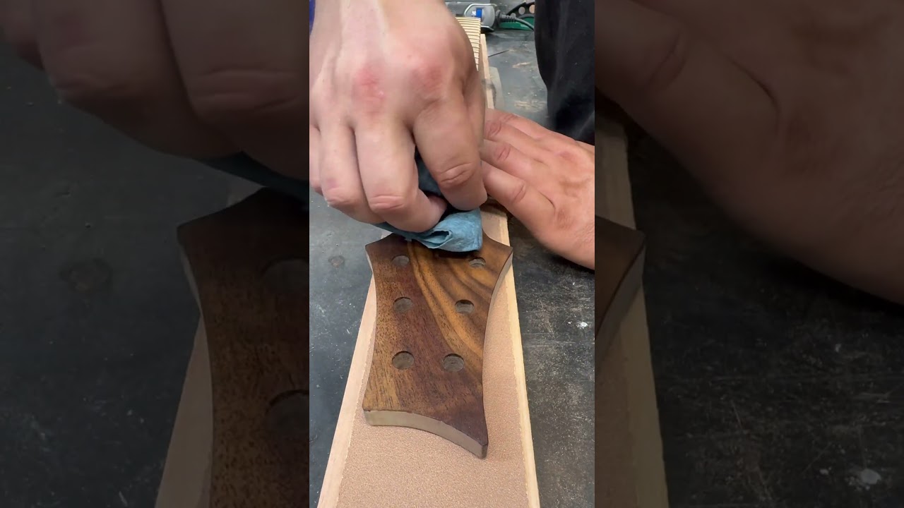 Custom Maple and Walnut Guitar Neck - Making A Guitar #woodworking #guitar #customguitar