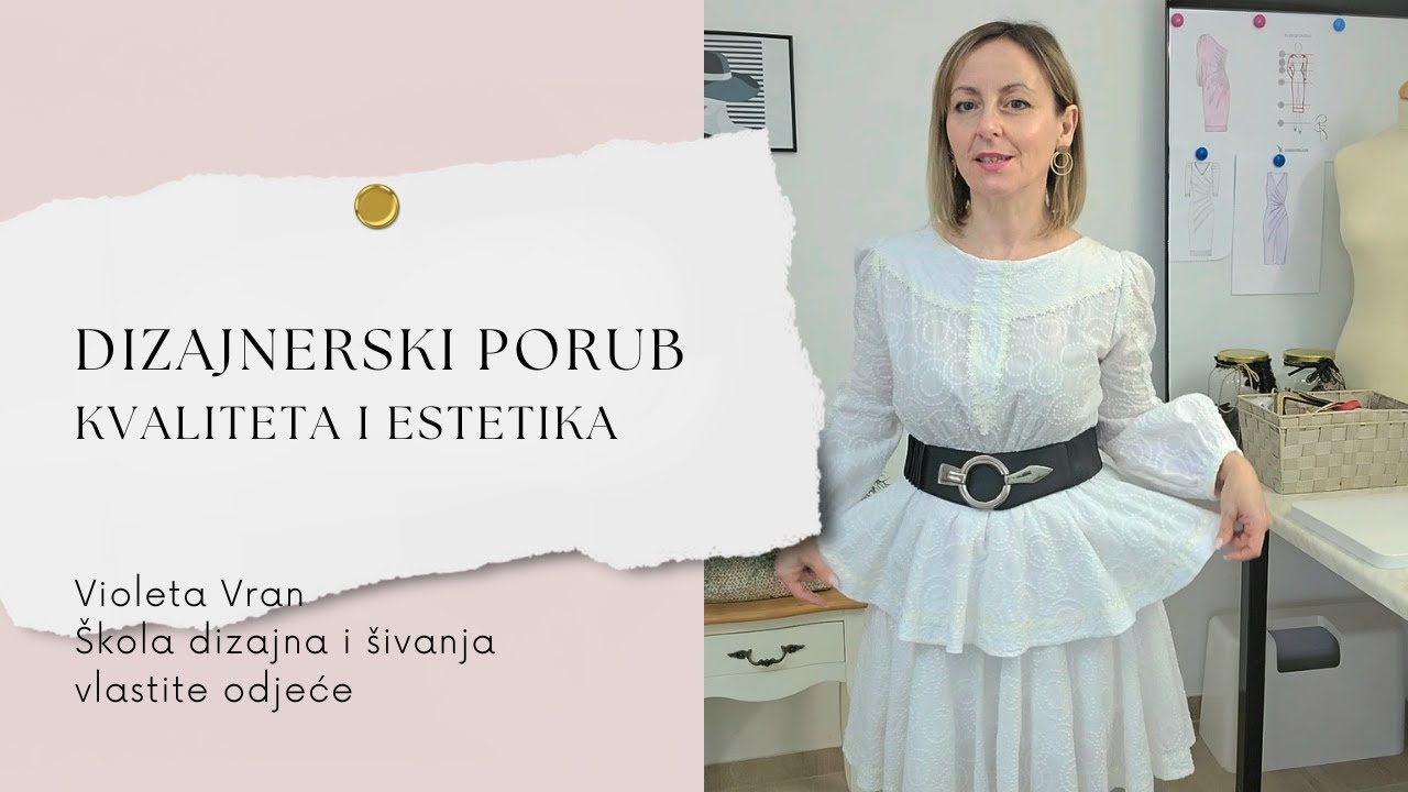 Početničko šivanje dizajnerske kvalitete (Dizajnersko/majstorski porub na zaobljenim rubovima)