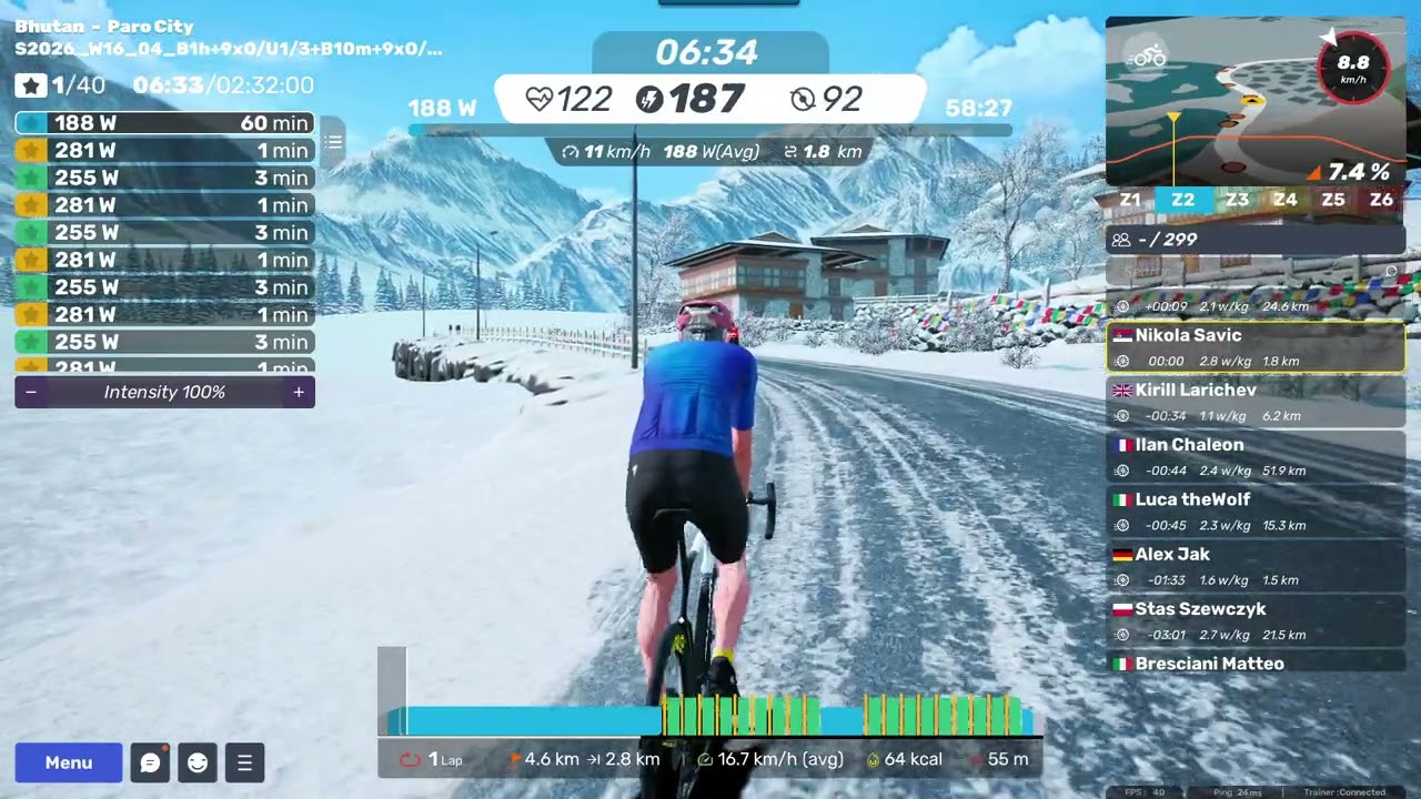 MyWhoosh - Custom workout on Paro City - Over/Under training S2026_W16_04