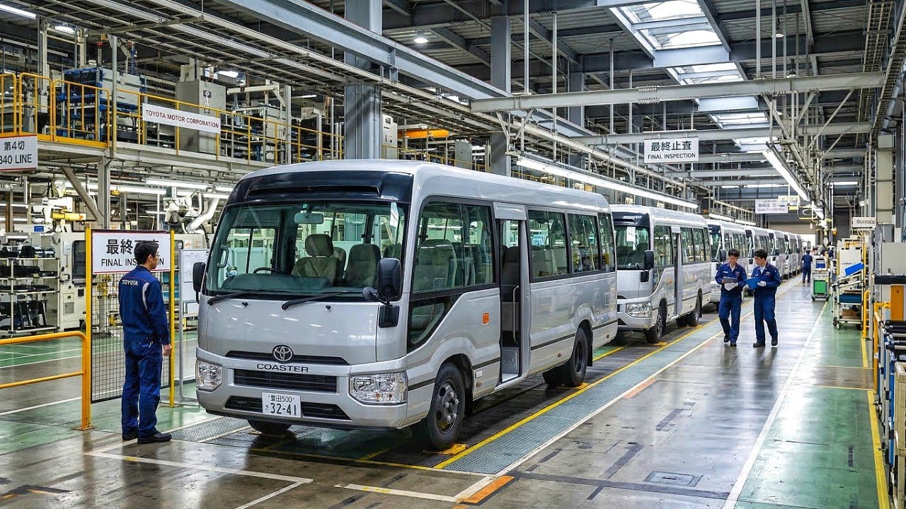 How Toyota Coaster B40 Is Made &mdash; Full Factory Assembly