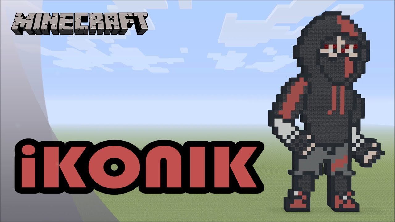 Minecraft: Pixel Art Tutorial: iKONIK (Fortnite Battle Royale)