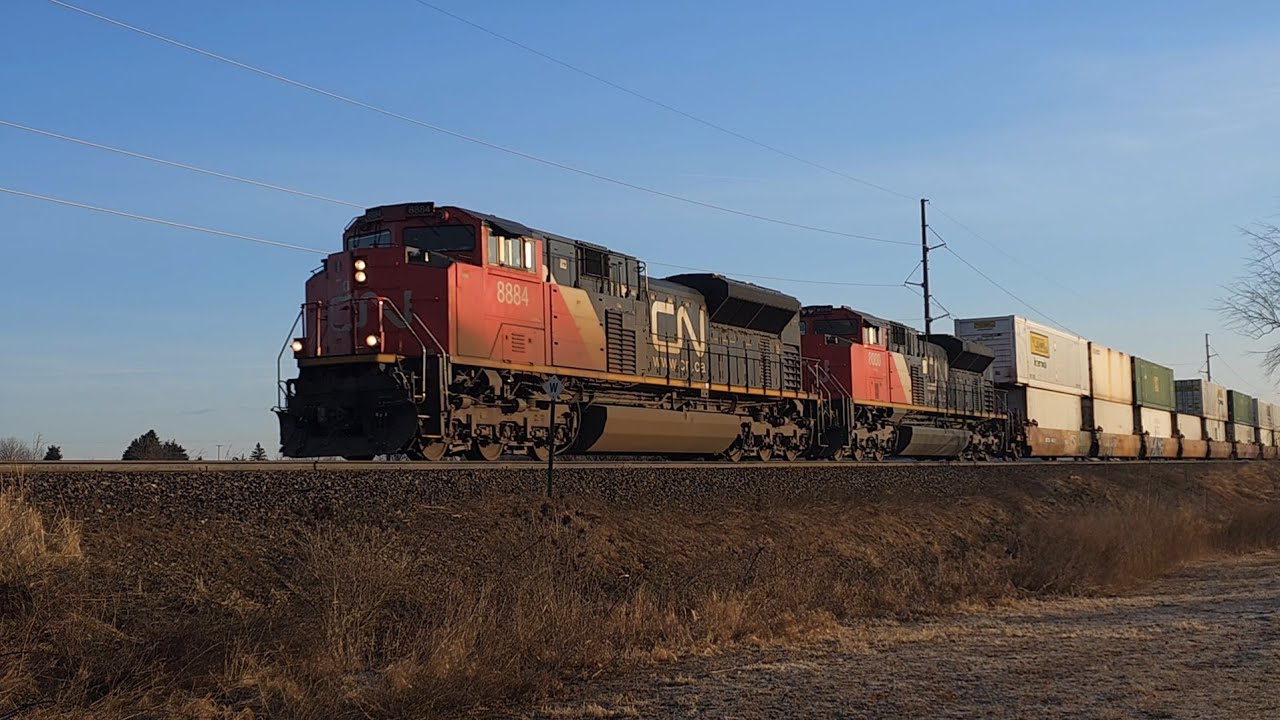 Canadian National  -  Westbound Stack/Rack Train 2/26/24
