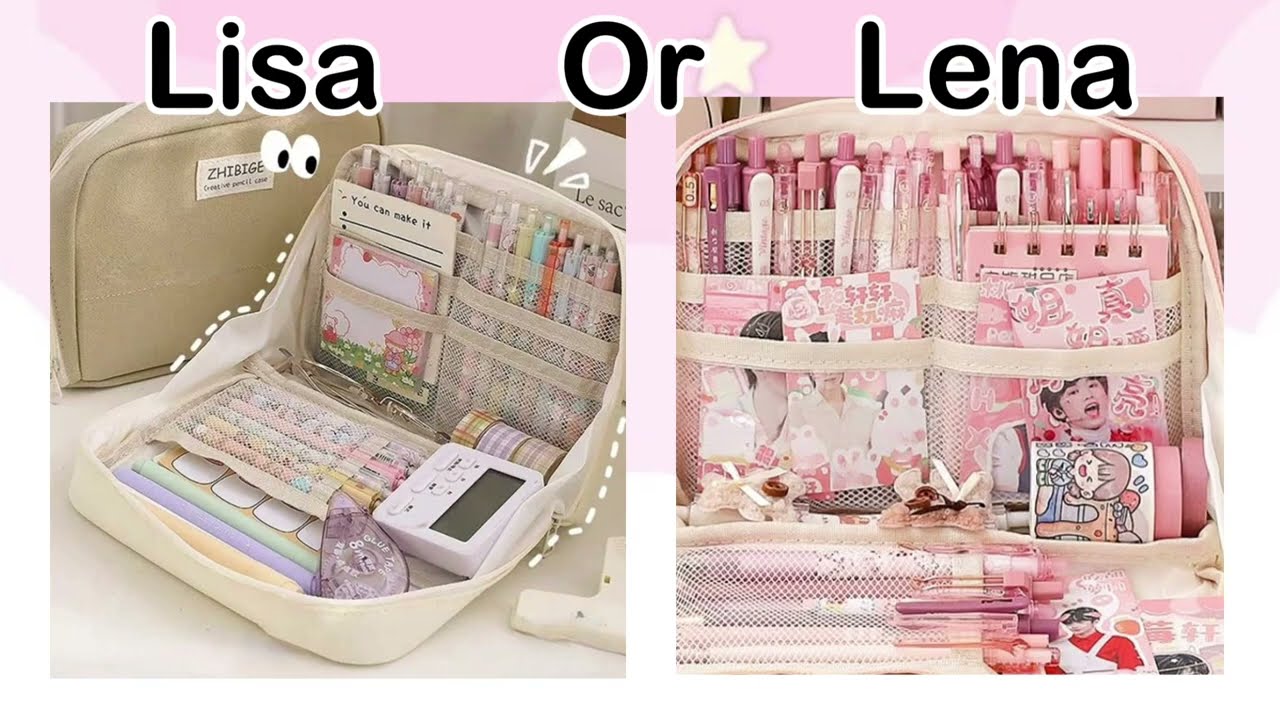Lisa or Lena School supplies 📚✨️ [útiles escolares] #lisaorlenachoices #lisaorlena #choose