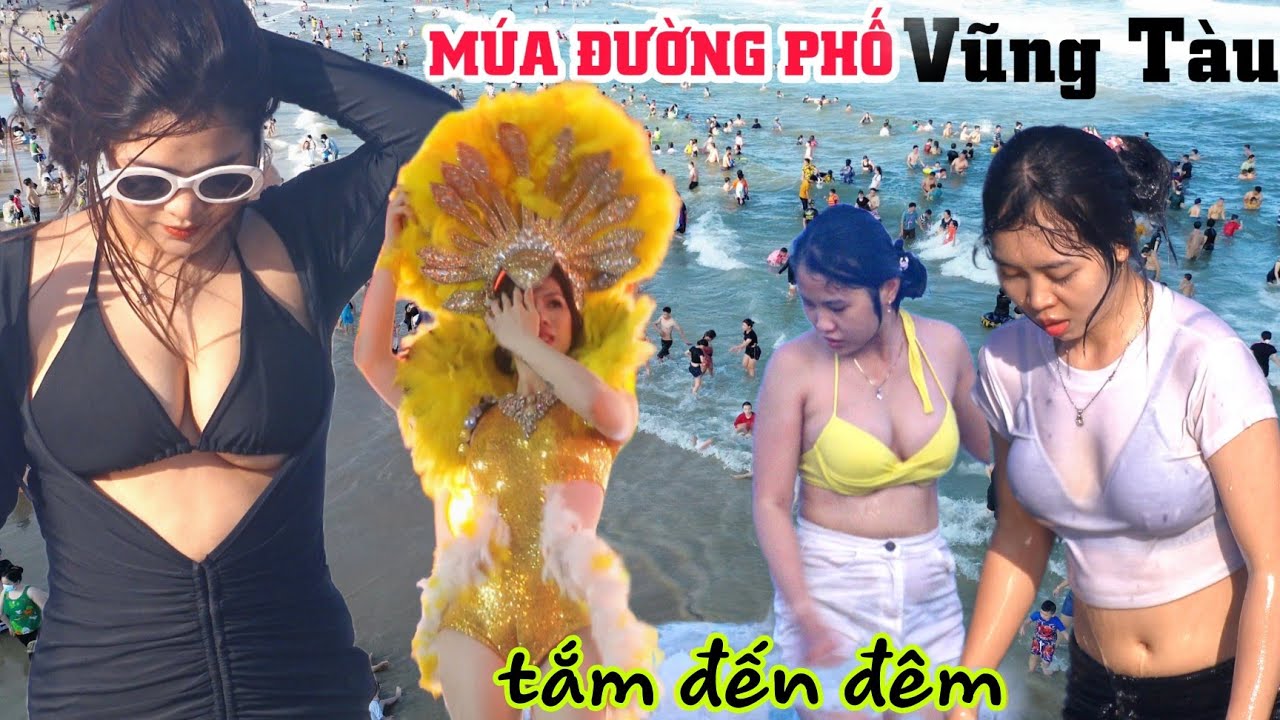 Du Lịch Biển Vũng Tàu Lễ 30/4 ngày 1/5 đông nghẹt người tắm đến đêm