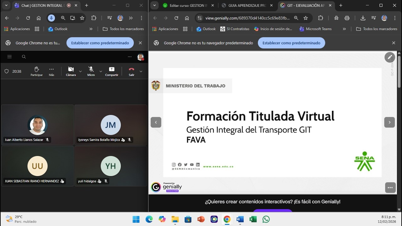 Sesión Formativa GIT 7173 - Fase Evaluación:  CREACIÓN DE UNA EMPRESA DE DISTRIBUCIÓN LOGÍSTICA