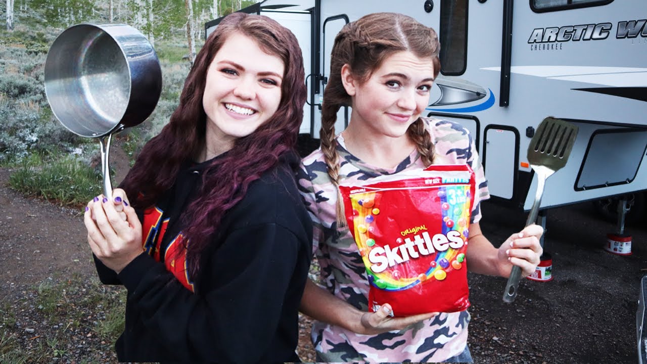 Rv Trailer Life COOKiNG Challenge With Whatever You Touch Blindfolded MYSTERY iNGREDiENT