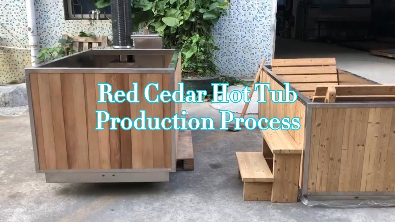Stainless steel hot tub production process.
