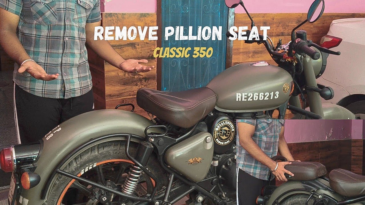 How to remove Classic 350 Pillion(back) Seat - easy step-by-step tutorial