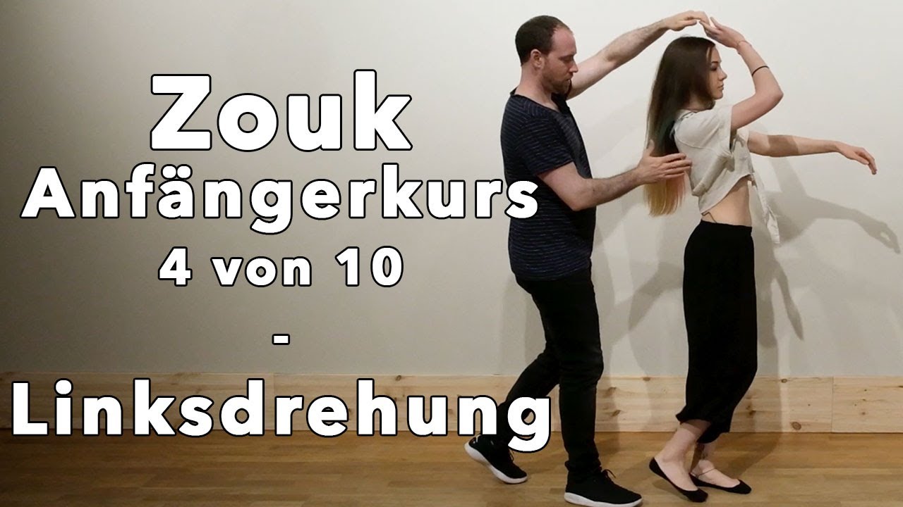 Linksdrehung aus dem Grundschritt - Zoukkurs für Anfänger - 4 von 10