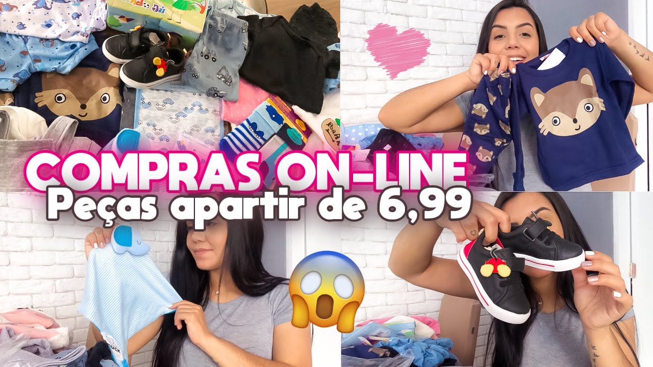 COMPRAS ONLINE BARATINHAS | ENXOVAL DE BEBÊ MENINO #compras