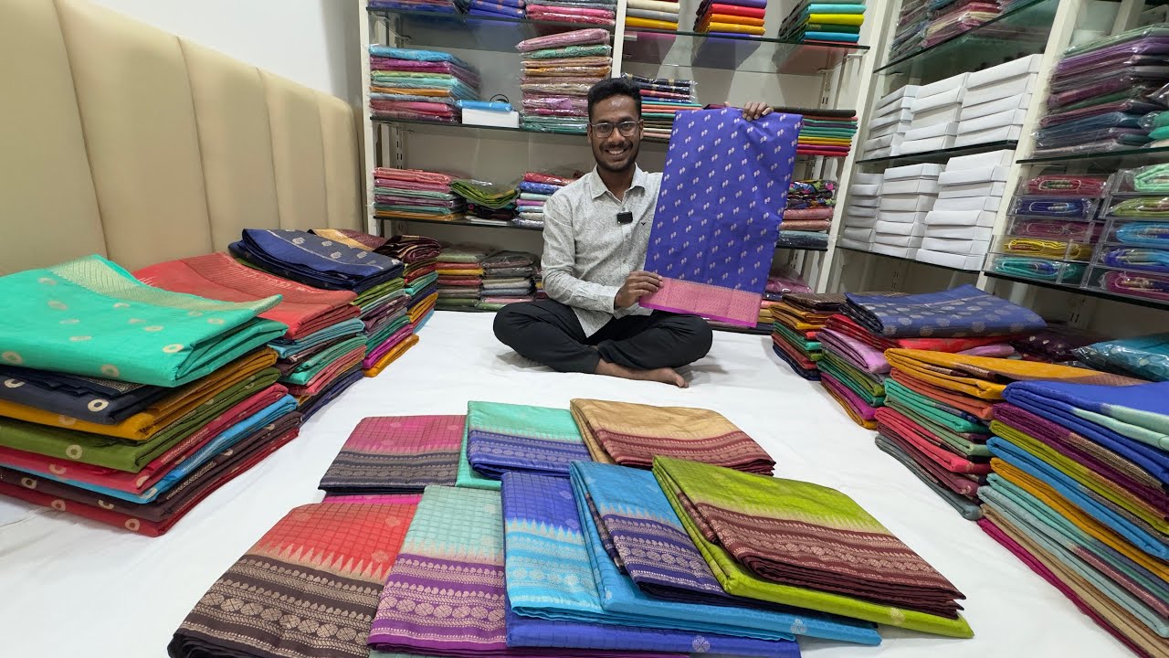 Bangalore Wholesale Semi Tussar Sarees | Ugadi Special Gifting Saree |Single Saree Courier Available