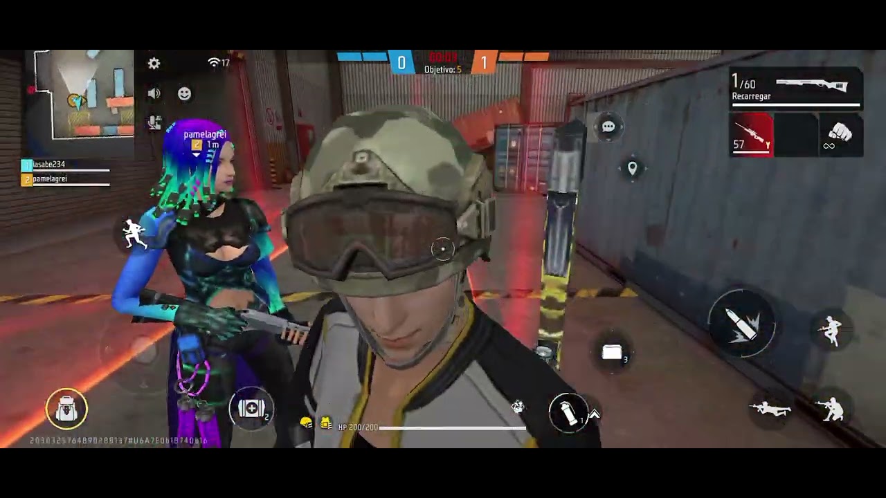 Jogando free fire