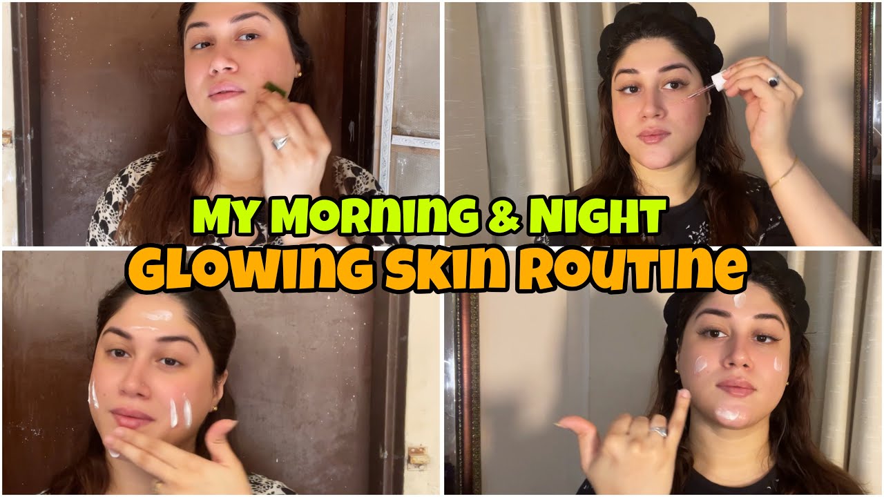 Easy Morning & Night Skincare Routine For Everyday Glowing Brightening skin || Duha Khalid