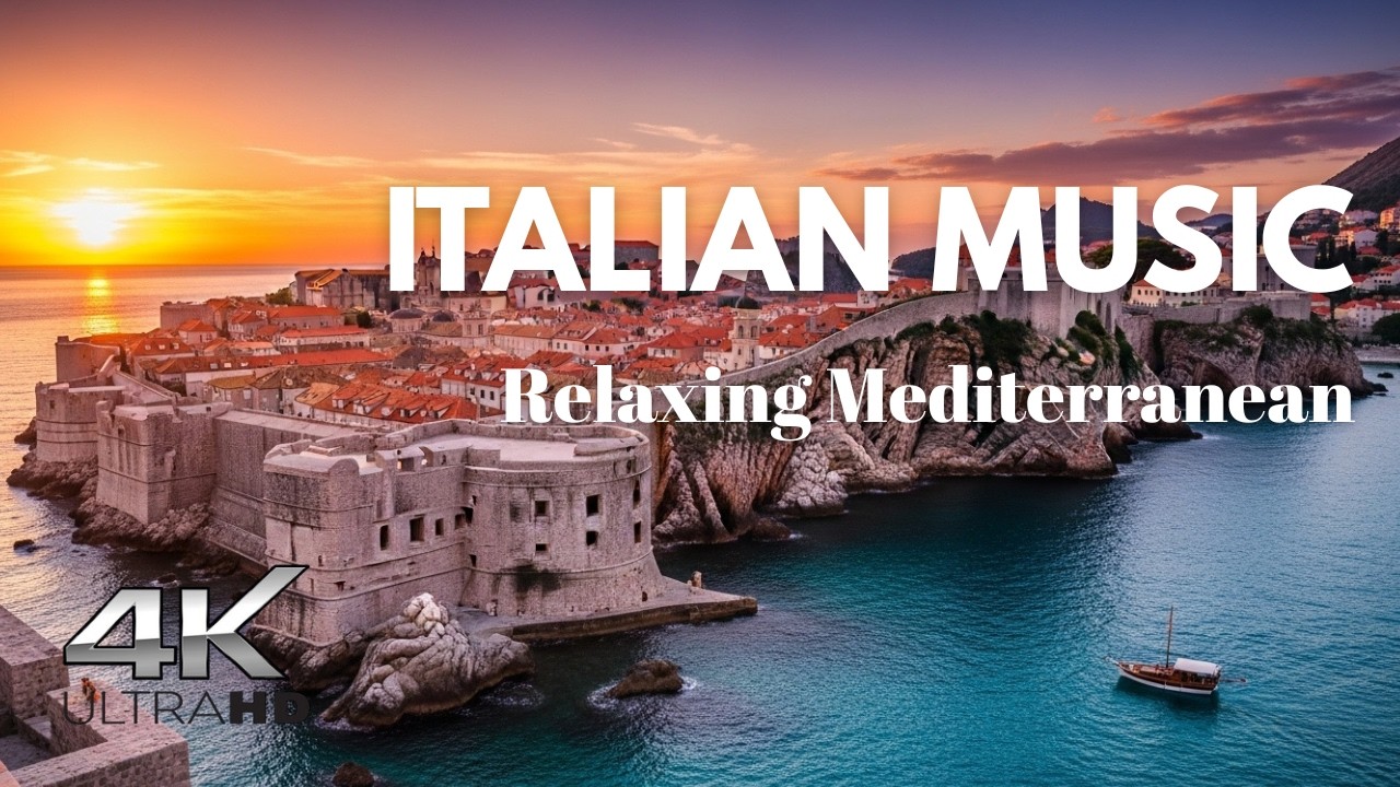 🌊 Italian Coastal Serenity 🇮🇹 Relaxing Amalfi Coast & Lake Como Ambience in 4K🎶 Mediterranean Music🎶