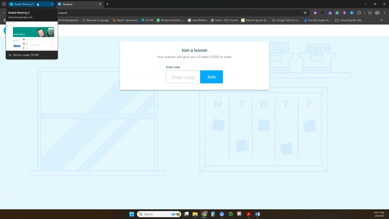 Quick Links in Google Classroom