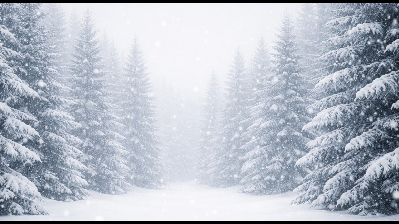 Quiet Winter Forest Snowfall – Ultra Calm Nature Ambience (1 Hour)