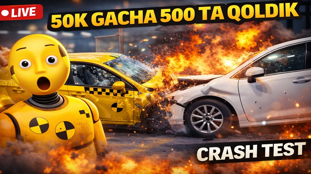 50.000 GA OZ QOLDI! 🦁 50K YO'LIDA BIRINCHI STREAM! / CRASH TEST