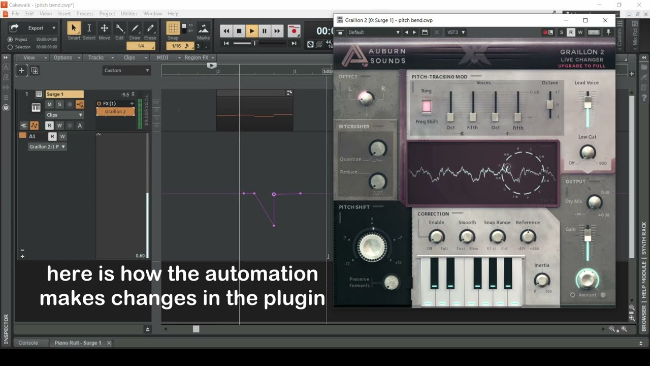 How to pitch bend in Cakewalk by Bandlab