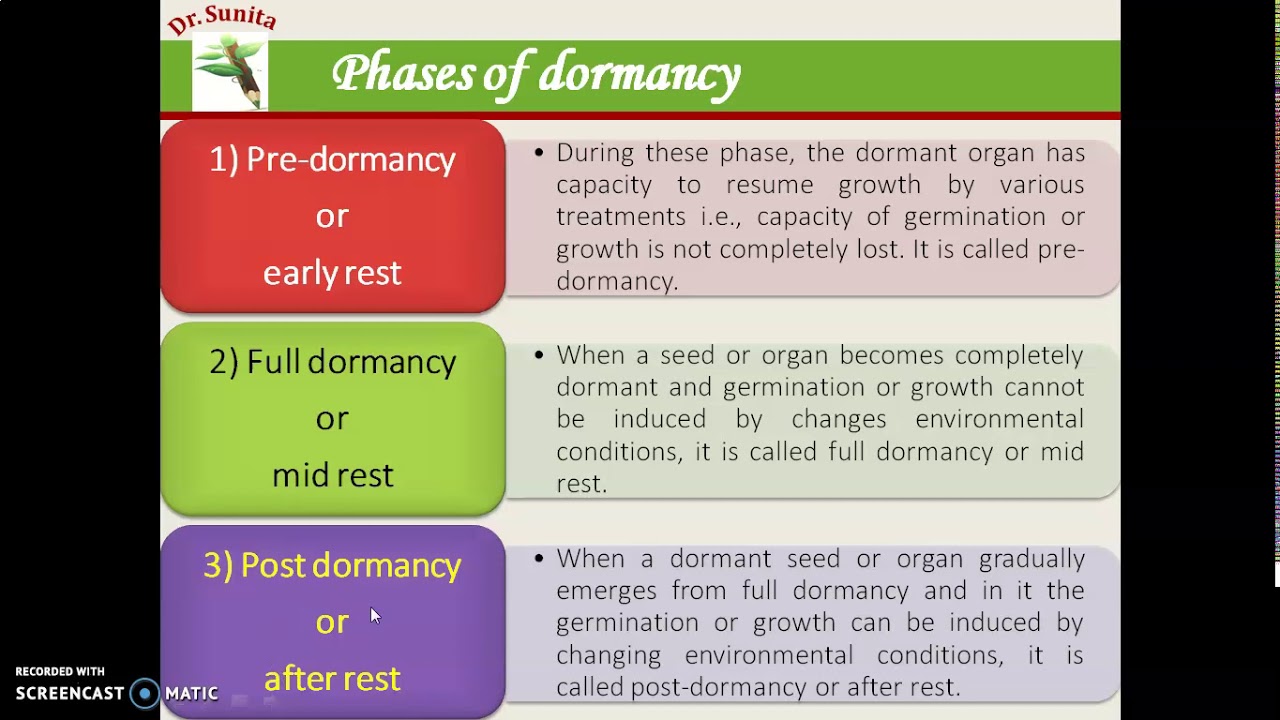 Seed dormancy part 1