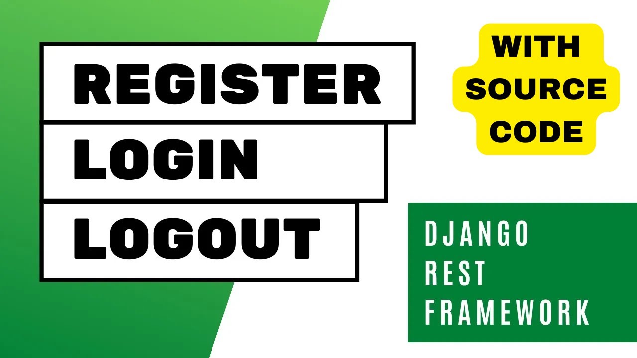 Django REST Framework | API регистрации пользователя, входа и выхода