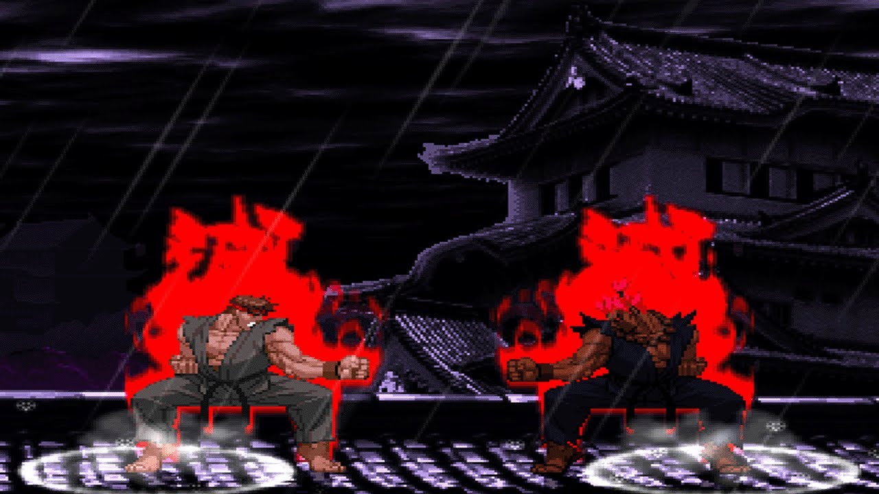 Evil Ryu VS Master Akuma/Gouki [MUGEN/IKEMEN GO]
