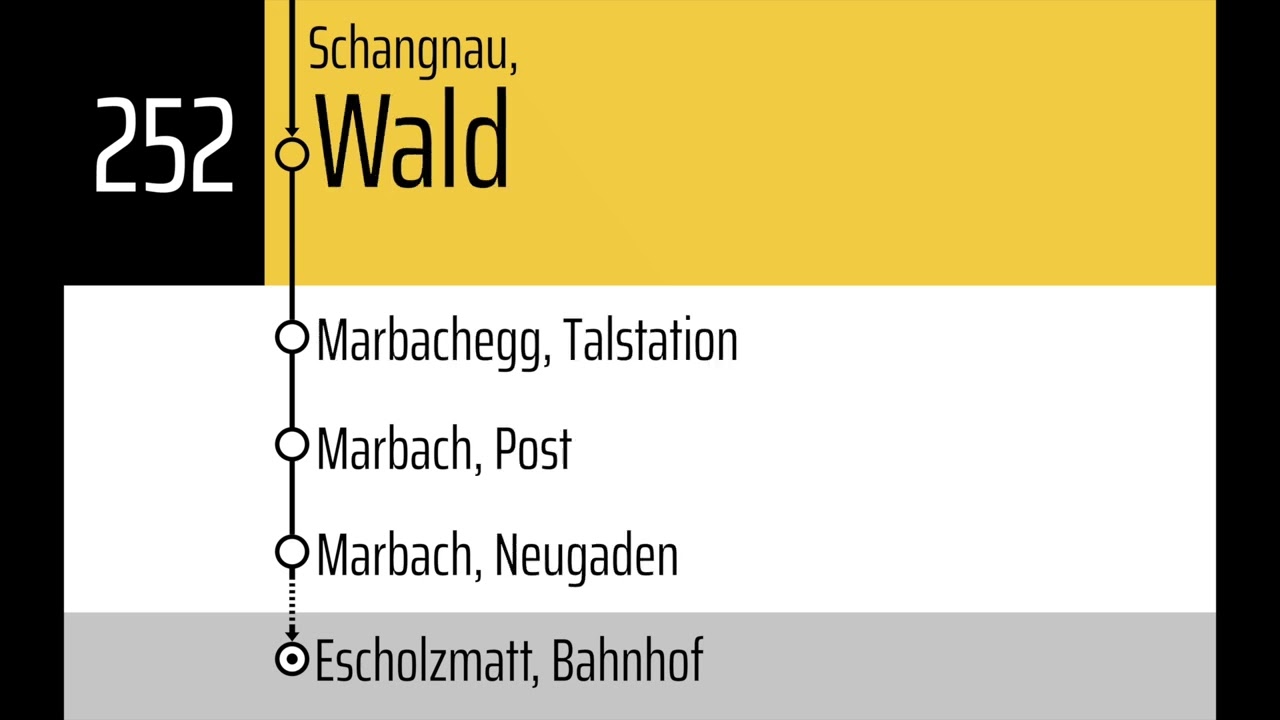 PostAuto Ansagen • 252 • Thun – Röthenbach i.E. – Schallenberg – Escholzmatt