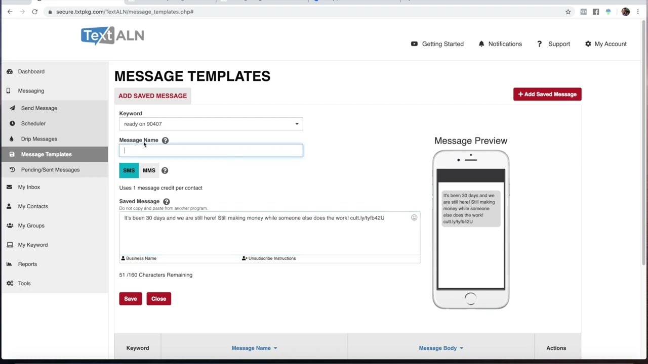 PRODUCT DEMO Text ALN - Text SMS Marketing for Every Business
