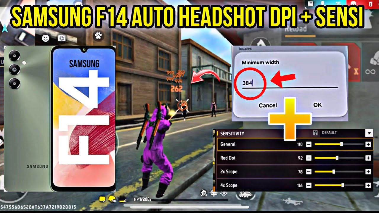 Samsung galaxy f14 dpi setting free fire || best dpi for Samsung galaxy smartphone 