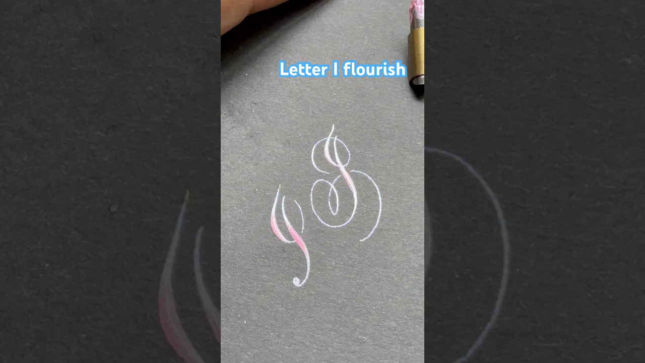 How to flourish letter I | #copperplatecalligraphy #calligraphy #flourishing #timeless #howto