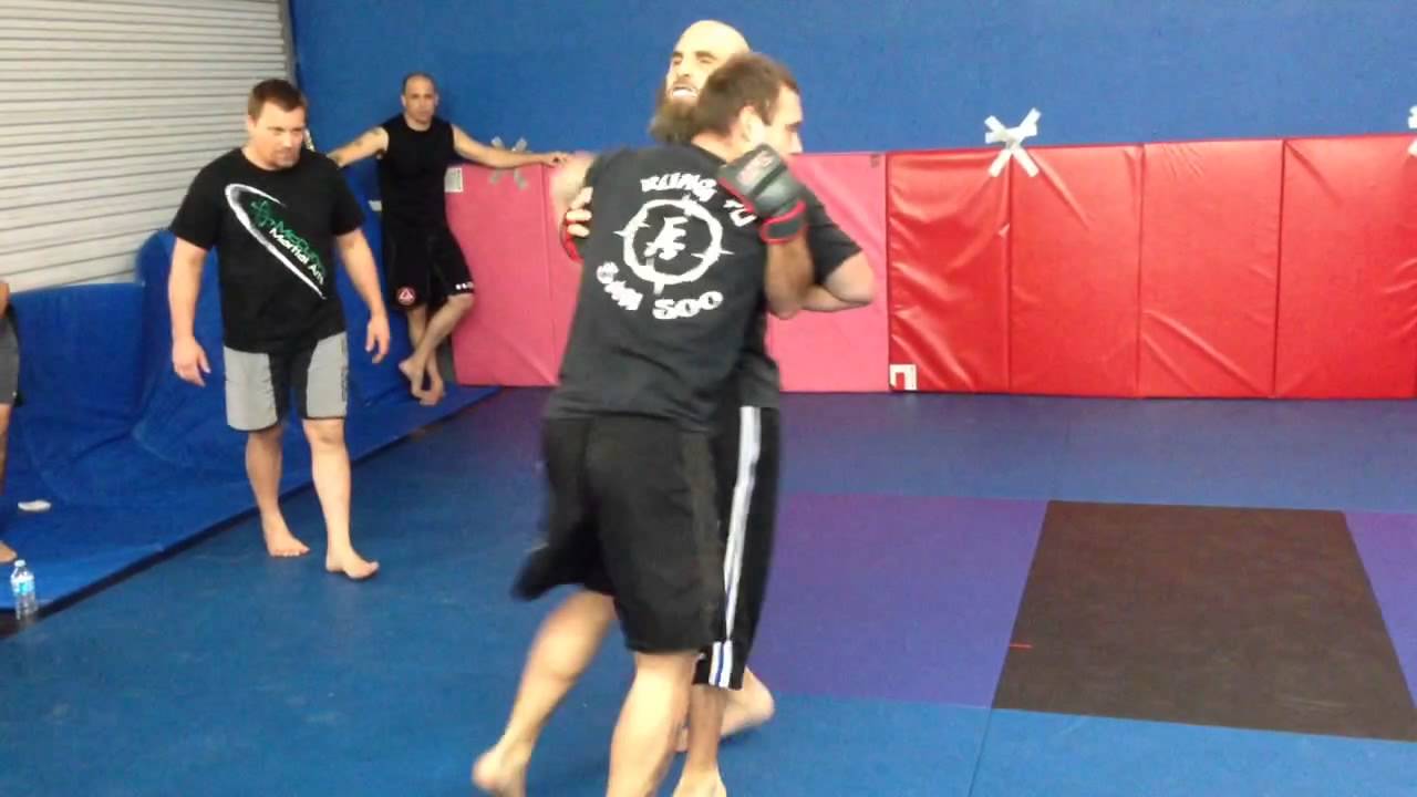 Kung Fu San Soo friendly sparring match.