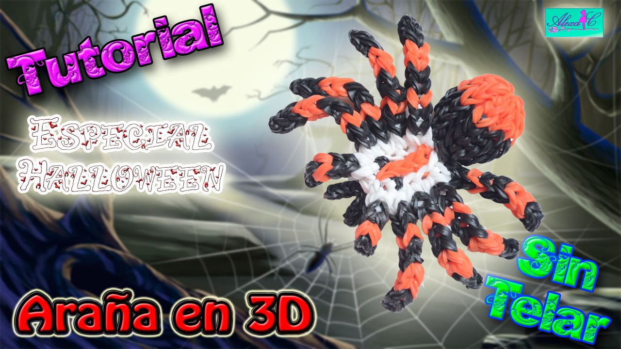 ♥ Tutorial: Araña de gomitas en 3D (sin telar) ♥