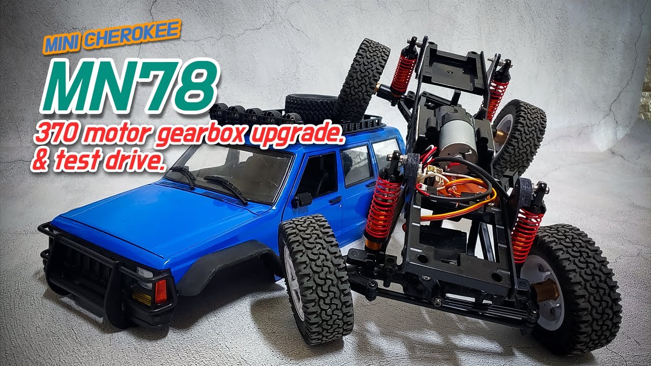 Rc cars / Mn78 370 motor gearbox & metal shaft upgrade. upgrade./ mn78 370모터 2단기어 박스 & 메탈샤프트 업그레이드.