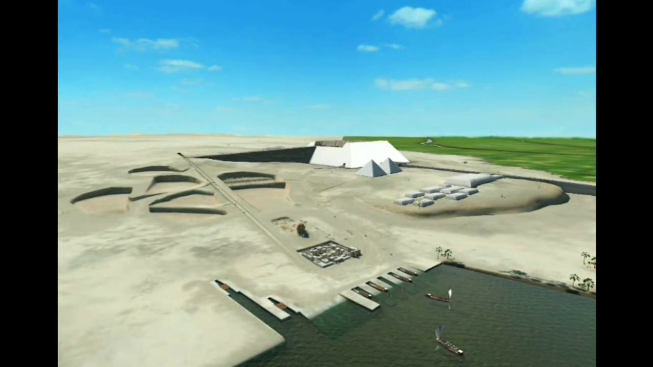 Le chantier de construction de la Grande Pyramide de Kheops