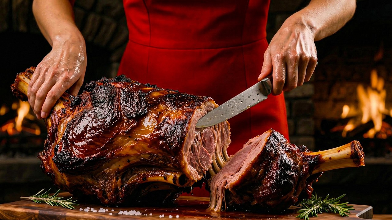 Cooking Lamb – French Fire Feast – Earth Oven, Clay & Orange