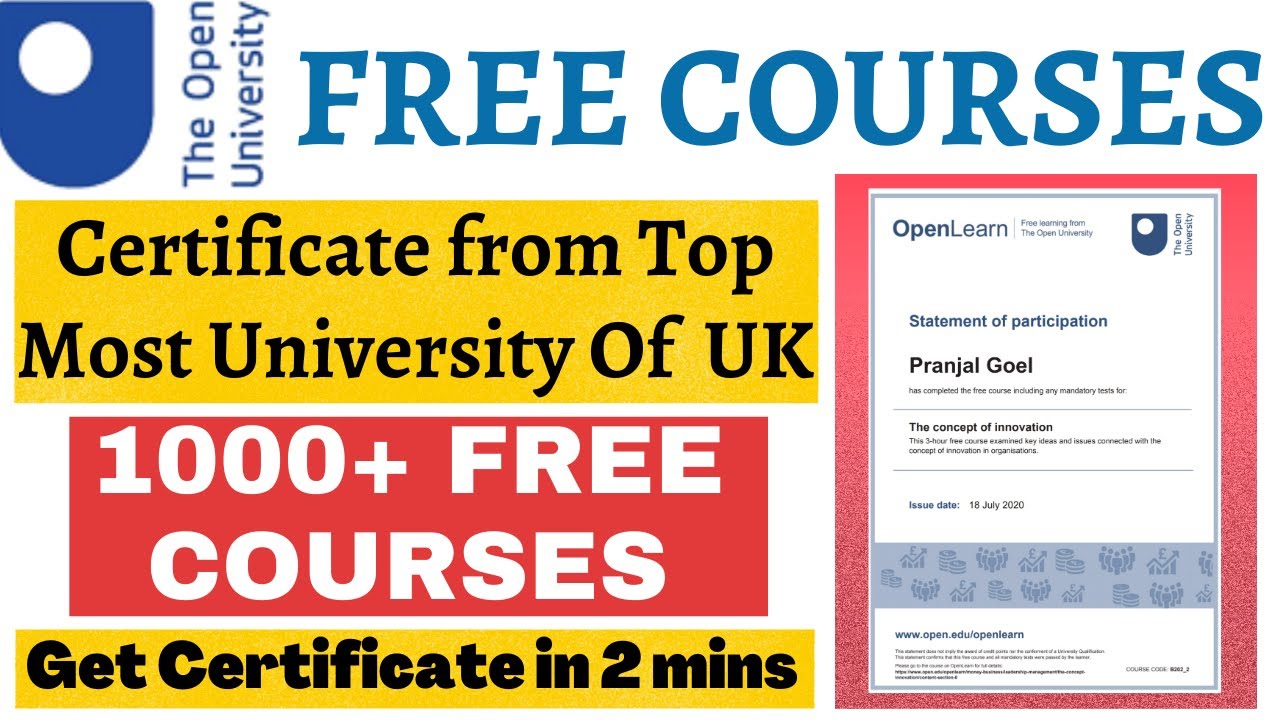 UK OPEN UNIVERSITY Degree Courses With Certificate | Free Certificate In 2 Minutes | Gyaan Talks |