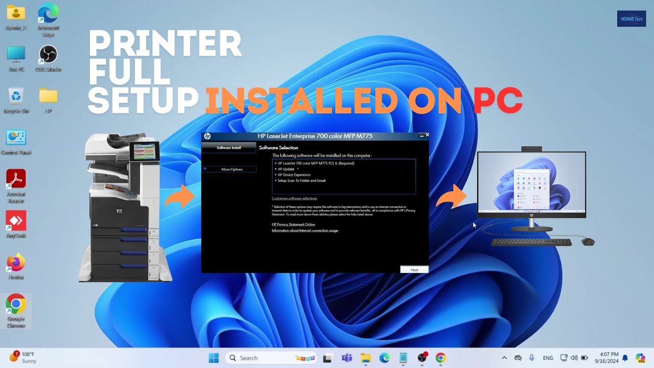 How to Download and Install HP Color LaserJet MFP m775 Windows 11,10,8,7 @HDAMSTech