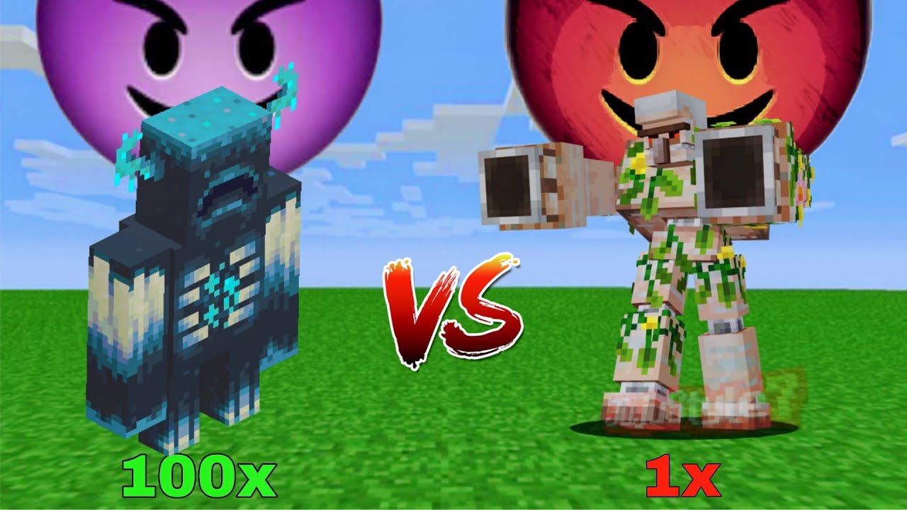1 Iron Golem vs 100 Wardens – This Was INSANE 😱