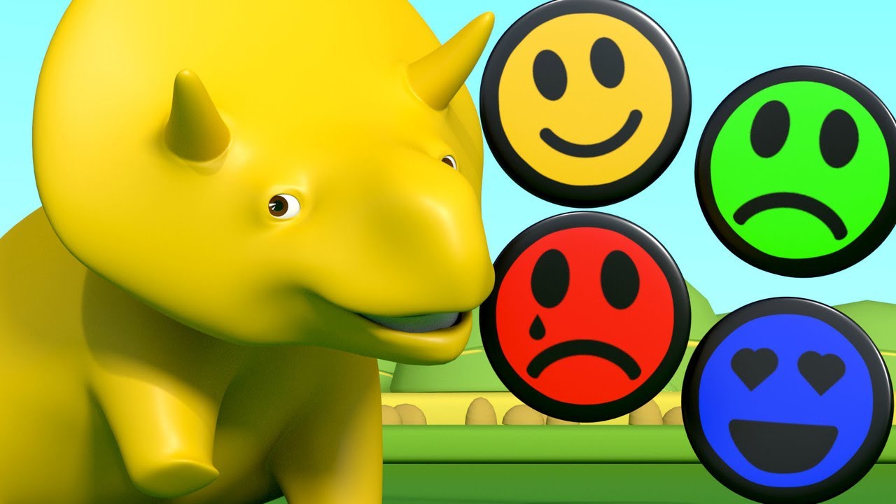 Lerne mit Dino - Lerne Farben mit Smileys - Dino dem Dinosaurier 👶 Lehrreiche Cartoons f&uuml;r Kinder