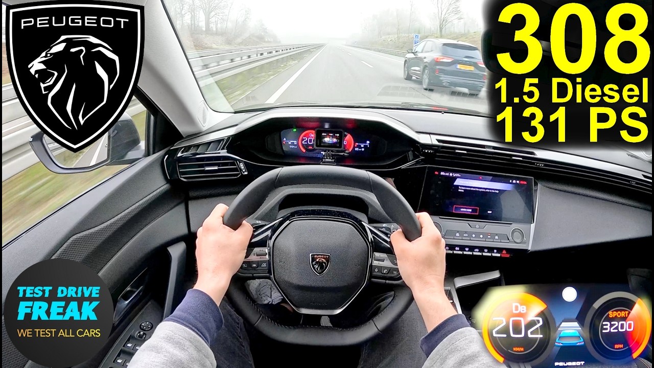 2026 Peugeot 308 SW 1.5 BlueHDi (131 PS) TOPSPEED POV 🚗 Autobahn Drive | No Speed Limit
