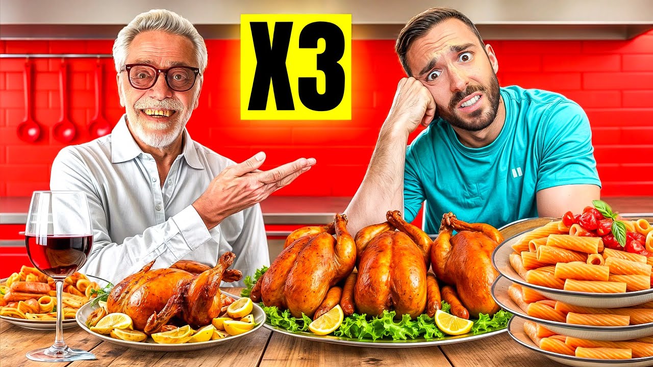 Mangio per 24H IL TRIPLO del CIBO di MIO PADRE!! - (Ce la farò?)