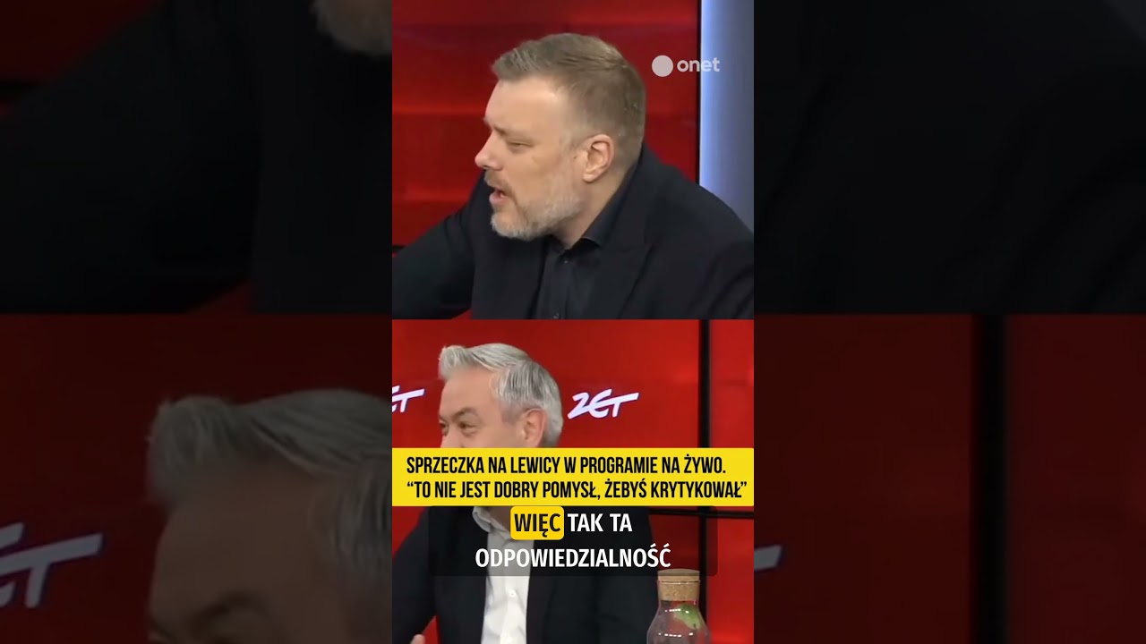 Sprzeczka na lewicy w programie na żywo. 