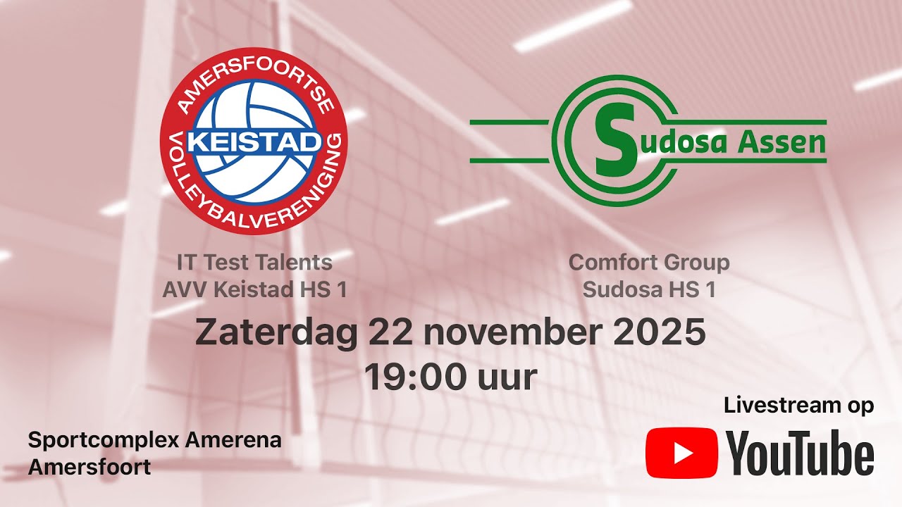 AVV Keistad HS 1 - Sudosa HS 1, Volleybal Heren Superdivisie