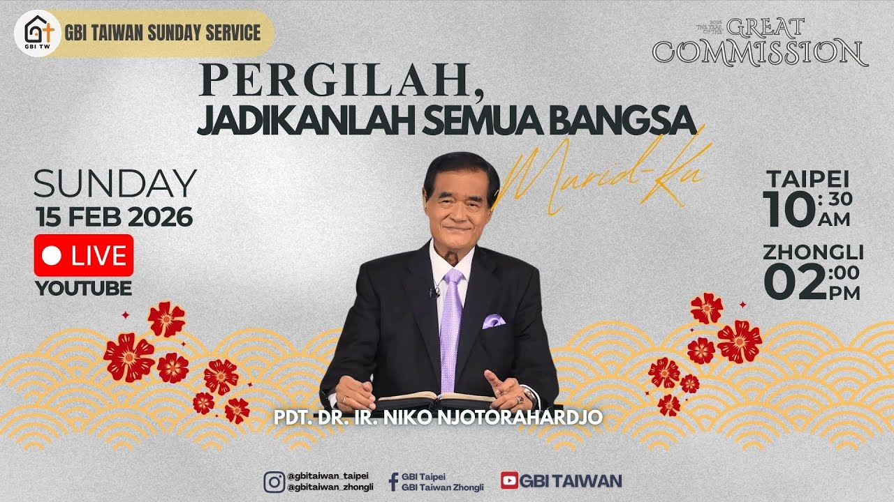 Ibadah Raya GBI Taipei 15 Februari 2026
