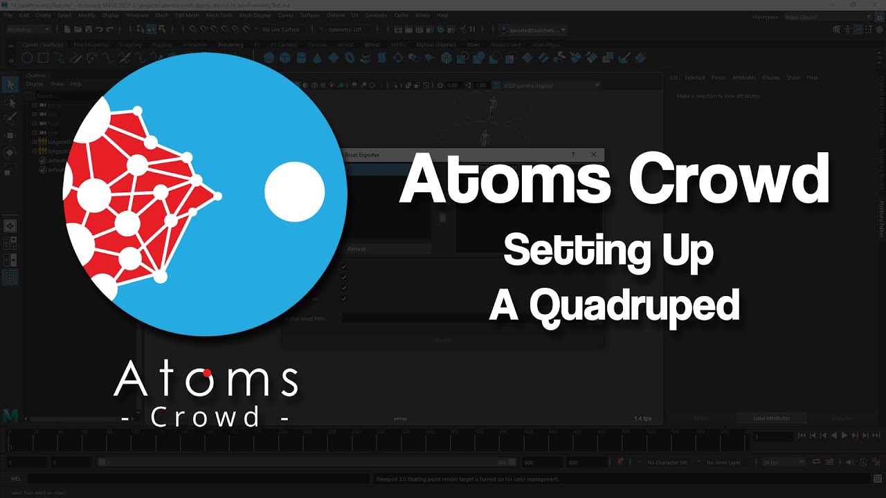 Atoms Crowd - Setting up a quadruped