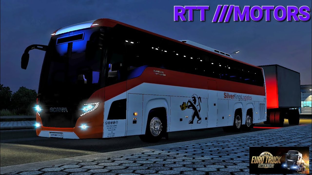 Scania touring bus mod |silverkings logistics |pulling trailer | from Harare to JOBURG  | ETS2 1.53