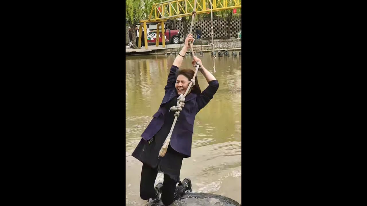Wet Martin boots and playing rope