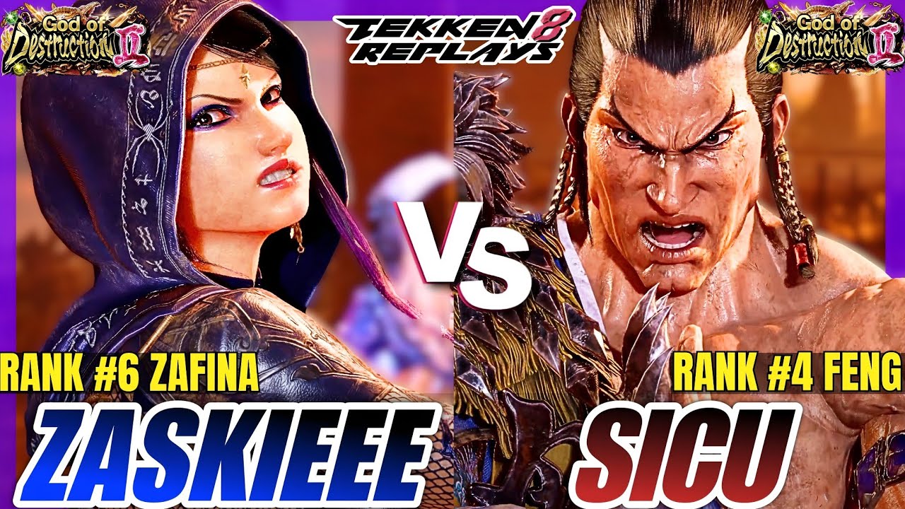 Tekken 8 - Zaskieee (Zafina) vs SICU (Feng) - Epic Ranked Matches