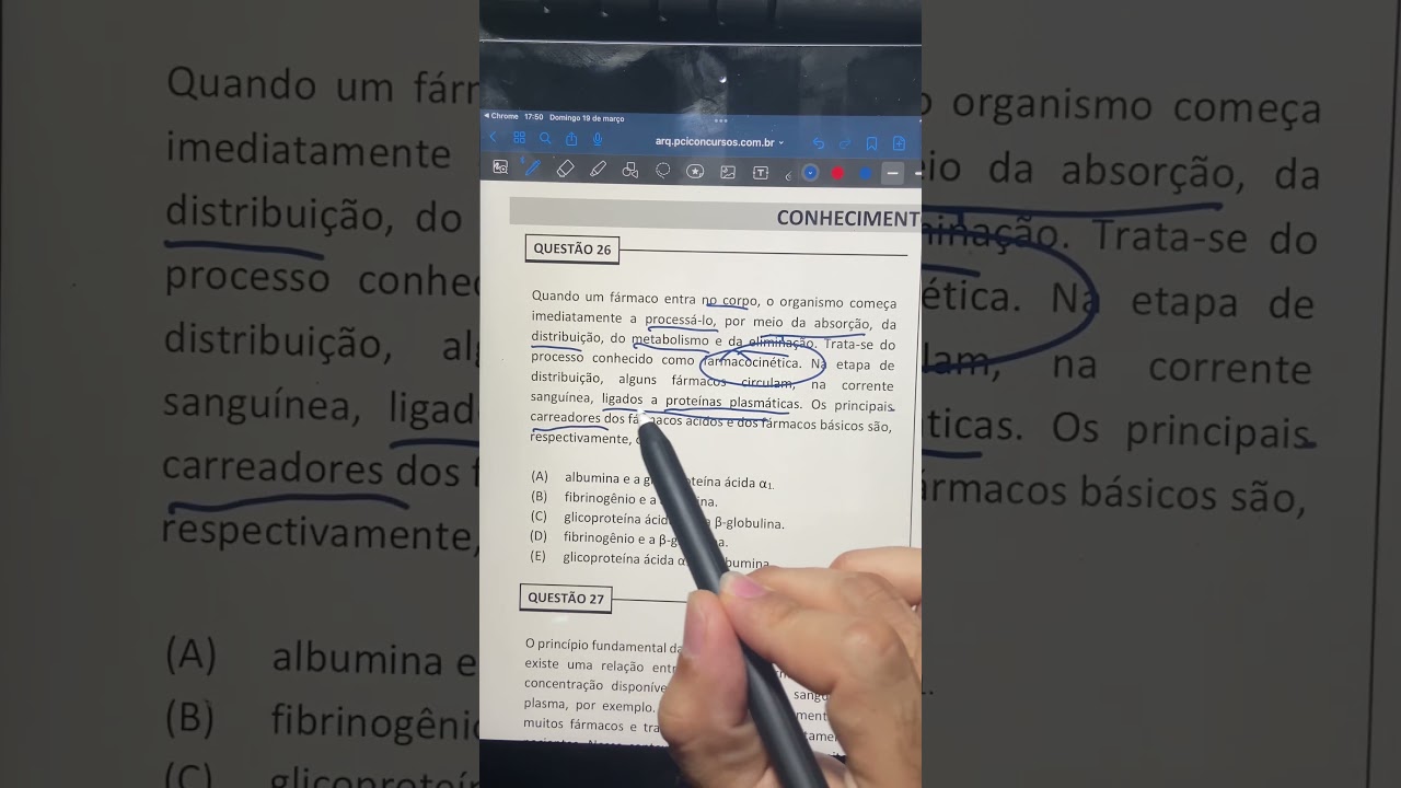 Resolu&ccedil;&atilde;o de quest&otilde;es de concursos em farmacologia. Todo dia tem quest&atilde;o!