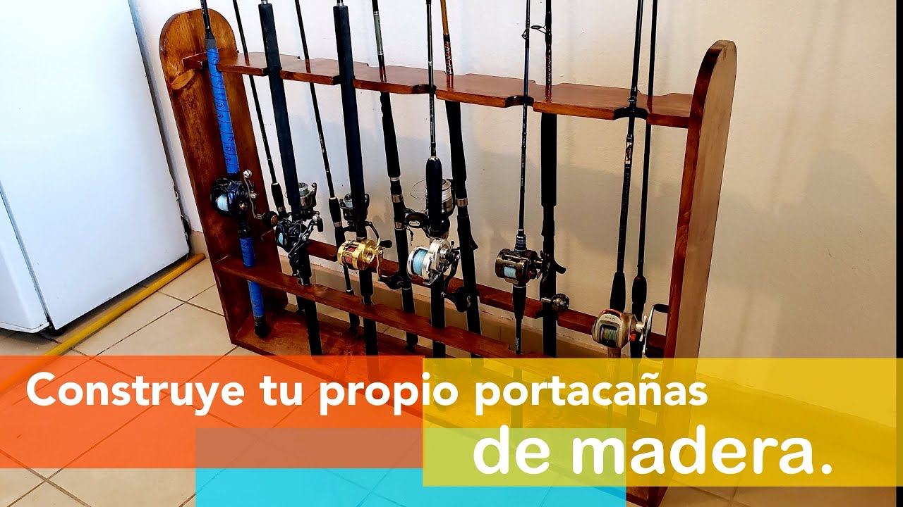 Construcción de portacañas de madera(incluye plano)/ Building a fishing rod rack(includes schematic)
