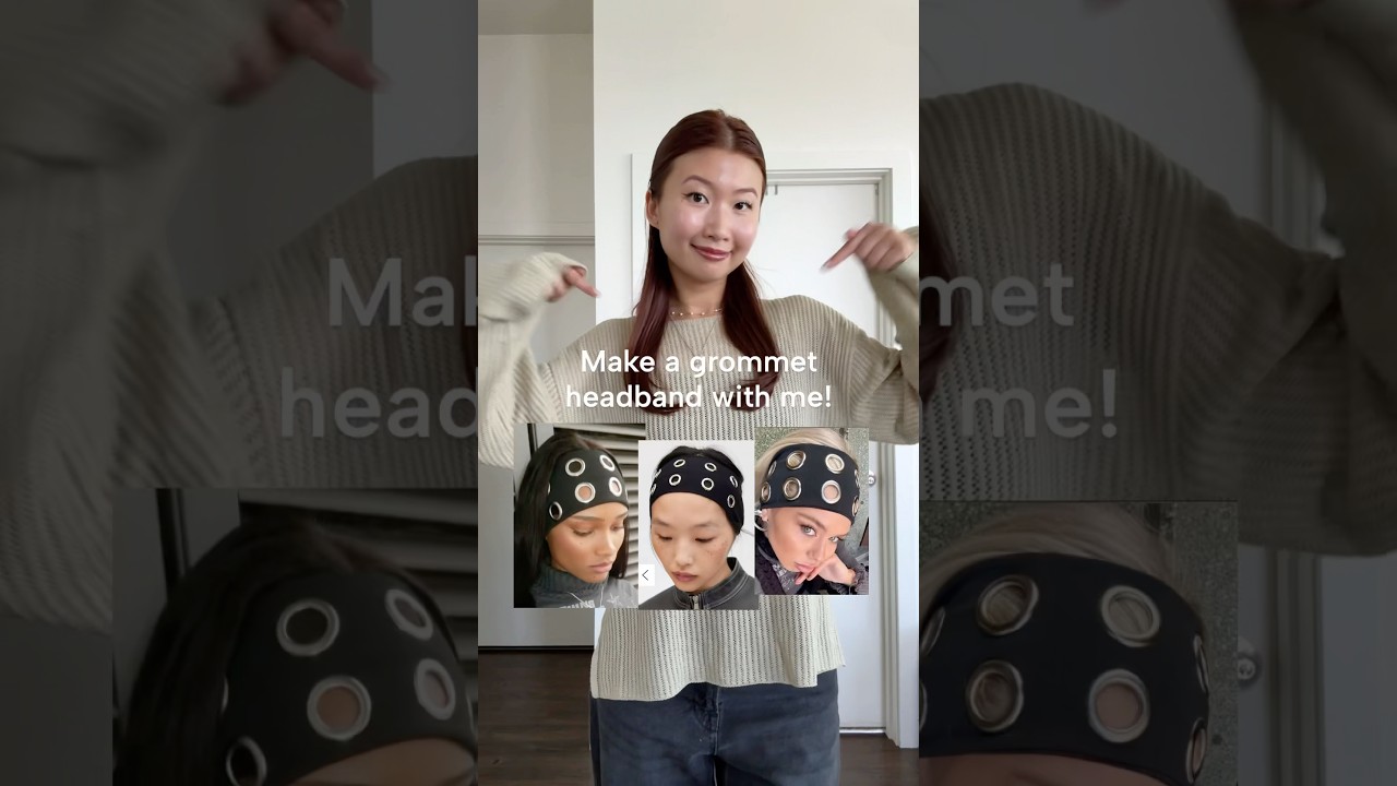 DIY grommet headband #diy #diyfashion #diycrafts #outfitideas #fashiondiy